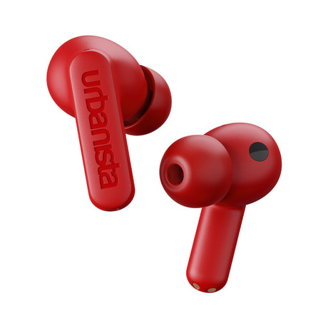 URBANISTA ATLANTA brezžične slušalke, Bluetooth® 5.2, TWS, ANC, do 34 ur predvajanja, upravljanje na dotik, IPX4 vodoodpornost, USB Type-C, rdeče (Vibrant Red)