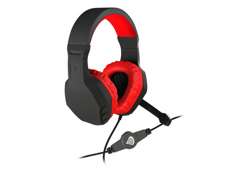 GENESIS ARGON 200 gaming naglavne slušalke, 2.0 STEREO zvok, mikrofon, tehnologija Noise Reduction, nadzor glasnosti, pleten kabel, mini jack 3.5mm, črno rdeče