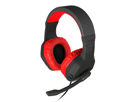GENESIS ARGON 200 gaming naglavne slušalke, 2.0 STEREO zvok, mikrofon, tehnologija Noise Reduction, nadzor glasnosti, pleten kabel, mini jack 3.5mm, črno rdeče