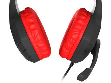 GENESIS ARGON 200 gaming naglavne slušalke, 2.0 STEREO zvok, mikrofon, tehnologija Noise Reduction, nadzor glasnosti, pleten kabel, mini jack 3.5mm, črno rdeče