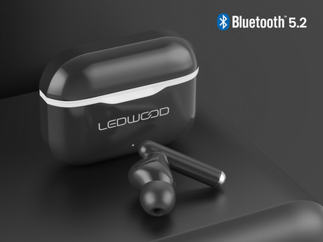 EOL - LEDWOOD CAPELLA brezžične slušalke, TWS, BT5.0, Voice, Touch, Super BASS, črne