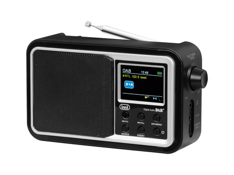 TREVI 7F96R Prenosni digitalni radio, Bluetooth, DAB/DAB+/FM, polnilna baterija, črn