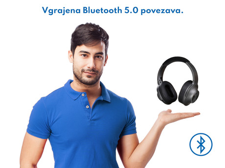 PLATINET/Freestyle FH0930 brezžične naglavne slušalke, Bluetooth 5.0, mikrofon, ANC, zložljive