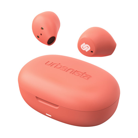 URBANISTA LISBON brezžične slušalke, Bluetooth 5.2, TWS, do 27 ur predvajanja, oranžne (Coral Peach)