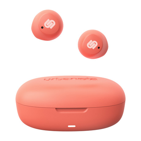 URBANISTA LISBON brezžične slušalke, Bluetooth 5.2, TWS, do 27 ur predvajanja, oranžne (Coral Peach)