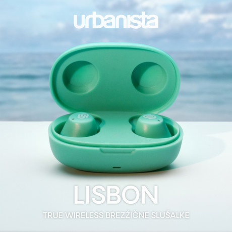 URBANISTA LISBON brezžične slušalke, Bluetooth 5.2, TWS, do 27 ur predvajanja, zelene (Mint Green)