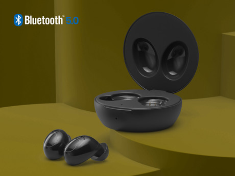 EOL - LEDWOOD LUNA brezžične slušalke, TWS, BT5.0, Voice, Touch, Brezžično polnjenje, črne