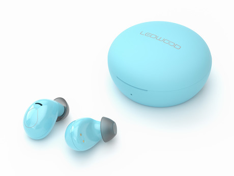 LEDWOOD LUNA brezžične slušalke, TWS, BT5.0, Voice, Touch, Brezžično polnjenje, modre