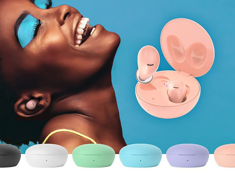EOL - LEDWOOD LUNA brezžične slušalke, TWS, BT5.0, Voice, Touch, Brezžično polnjenje, roza