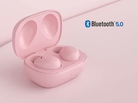 EOL - LEDWOOD MAGELLAN brezžične slušalke, TWS, BT5.0, Voice, Touch, Super BASS, roza