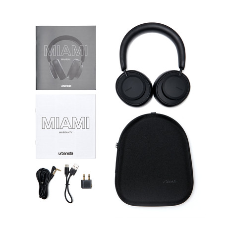 URBANISTA MIAMI naglavne brezžične slušalke, Bluetooth, ANC, do 50ur, Midnight Black (črne)