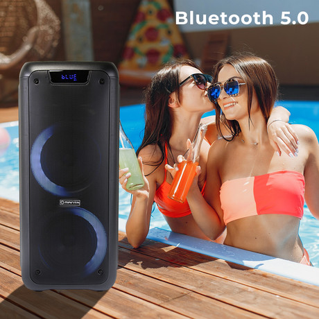 EOL - MANTA SPK5210, Karaoke, vgrajena baterija, Bluetoth/USB/MP3/RADIO FM, Disco LED lučke, TWS, 4.000W P.M.P.O