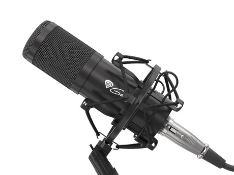 GENESIS RADIUM 300, profesionalni namizni mikrofon, za GAMING, STREAMING, studijsko ali SPLETNO komunikacijo, popolnoma nastavljiv, XLR konektor, kabel 2.5m