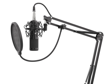 GENESIS RADIUM 300, profesionalni namizni mikrofon, za GAMING, STREAMING, studijsko ali SPLETNO komunikacijo, popolnoma nastavljiv, XLR konektor, kabel 2.5m