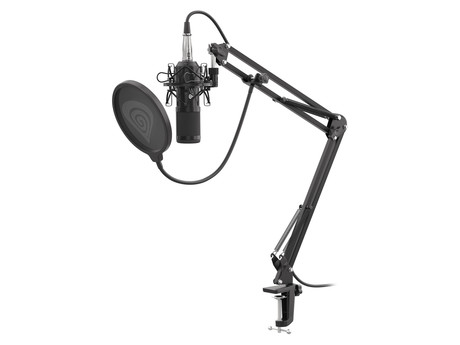 GENESIS RADIUM 300, profesionalni namizni mikrofon, za GAMING, STREAMING, studijsko ali SPLETNO komunikacijo, popolnoma nastavljiv, XLR konektor, kabel 2.5m