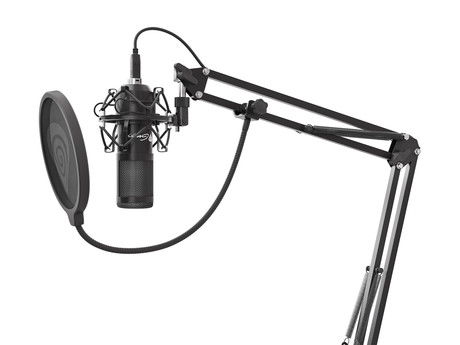 EOL - GENESIS Radium 400, profesionalni namizni mikrofon, za GAMING, STREAMING ali SPLETNO komunikacijo, popolnoma nastavljiv , USB, kabel 2.5m