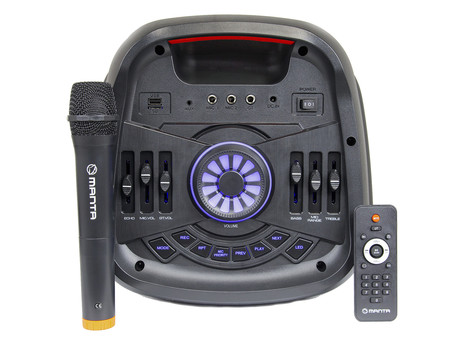 MANTA SPK5310 PRO, Karaoke, vgrajena baterija, Bluetoth/USB/MP3/RADIO FM, Disco LED lučke, TWS, 10.000W P.M.P.O.