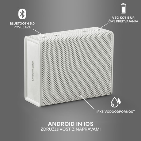 URBANISTA SYDNEY bluetooth zvočnik, TWS, IPX5, White Mist ( bel)