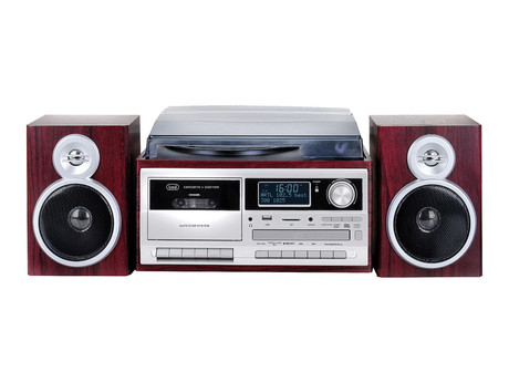 TREVI TT-1072, Glasbeni sistem, FM Radio DAB/DAB+, Gramofon, Kasetofon, BT/CD/MP3/USB/AUX-in, LCD zaslon, lesen