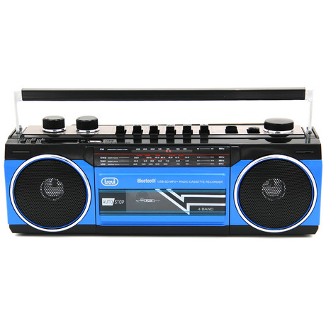 TREVI RR 501 BT Radijski kasetofon s tehnologijo Bluetooth, črno moder