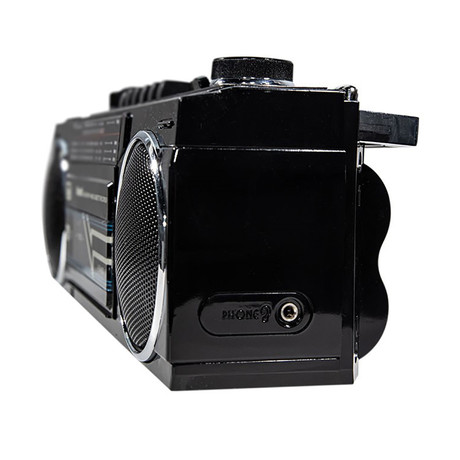 TREVI RR 501 BT Radijski kasetofon s tehnologijo Bluetooth, MW/FM/SW1/SW2, MP3, vhod USB/microSD/AUX-in, mikrofon, snemanje, Autostop, črn