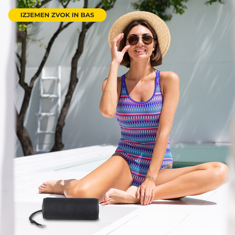 TREVI XR 8A25 prenosni zvočnik, Bluetooth 5.0, TWS, polnilna baterija, RGB LED osvetlitev, USB / AUX / microSD, črn