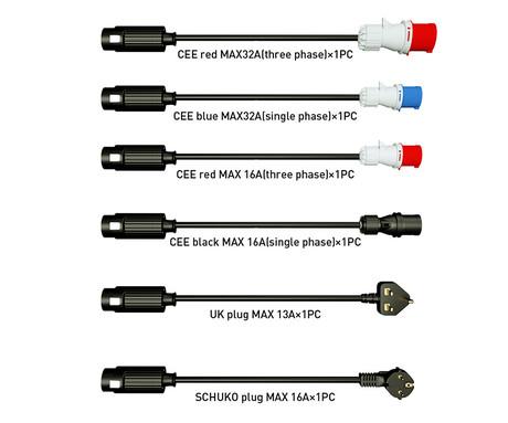 Platinet PC050EV prenosni EV električni polnilec, 16kW, 6m, 6 adapterjev, za električna / hibridna vozila, TYPE 2/SCHUKO/UK/CEE, LED zaslon na dotik, torba