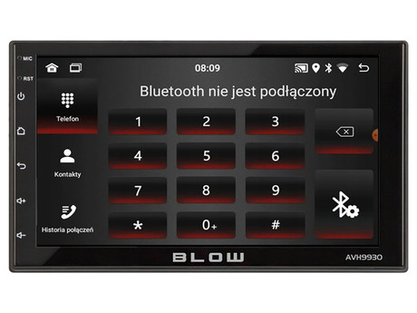 Avtoradio BLOW AVH9930, Android, 7-palčen zaslon na dotik, 2 DIN, 2GB RAM + 32GB ROM, FM Radio / Bluetooth / RDS / USB / AUX-in, GPS, Mirror LINK, črn