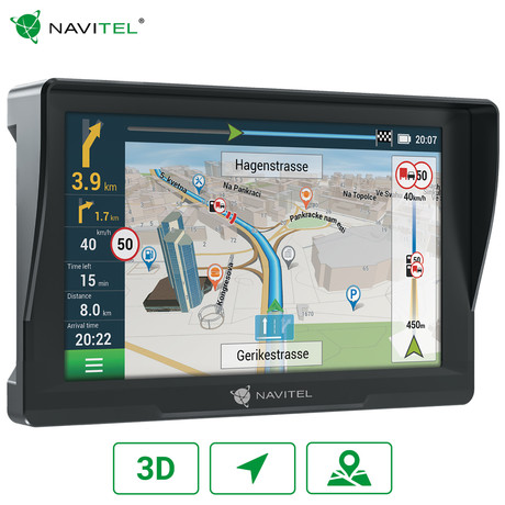 GPS navigacija NAVITEL E777 TRUCK, 7" zaslon, za tovorna vozila, baterija, 3D prikaz, informacije o vožnji, karte za celotno Evropo