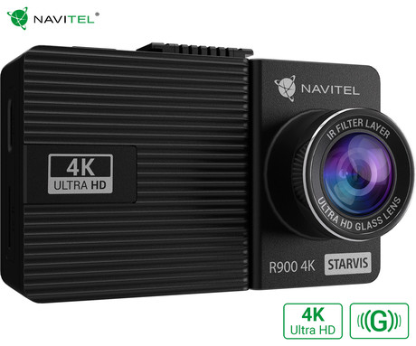 NAVITEL R900 4K avto kamera, 4K Ultra HD, SONY senzor, Night Vision, G-senzor, aplikacija, črna