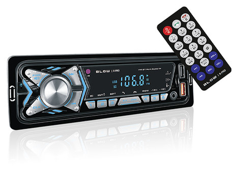 Avtoradio BLOW X-PRO, FM Radio, Bluetooth, 4x25W, aplikacija, MP3 / USB / SD / AUX-in, daljinski upravljalnik