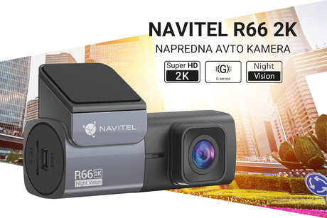 Avto kamera NAVITEL R66 2K, Super HD, Night Vision, 360° vrtljiva, 123° snemalni kot, G-senzor, aplikacija