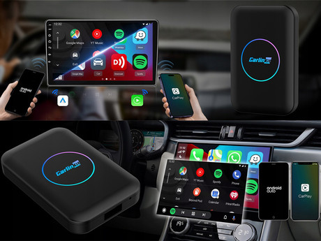 BLOW CARLINKIT LITE univerzalni adapter Android Auto / Apple CarPlay, brezžični, Plug&Play, Bluetooth, WiFi, 2GB RAM, 32GB ROM, USB Type-A / Type-C, 77x40x12mm, črn