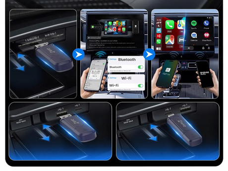BLOW CARLINKIT Mini SE PRO univerzalni adapter Android Auto / Apple CarPlay, brezžični, Plug&Play, Bluetooth, WiFi, USB Type-A / Type-C, 81x21x11mm, črn