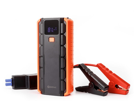 Platinet PMPBC12 zagonska baterija / jump starter, 1000A, 12.000mAh, powerbank, Power Delivery, 2x USB Type-A, 1x USB Type-C, digitalni zaslon, LED luč, +torbica