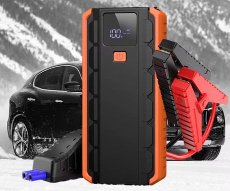 Platinet PMPBC12 zagonska baterija / jump starter, 1000A, 12.000mAh, powerbank, Power Delivery, 2x USB Type-A, 1x USB Type-C, digitalni zaslon, LED luč, +torbica