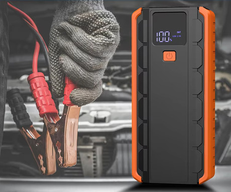 Platinet PMPBC12 zagonska baterija / jump starter, 1000A, 12.000mAh, powerbank, Power Delivery, 2x USB Type-A, 1x USB Type-C, digitalni zaslon, LED luč, +torbica