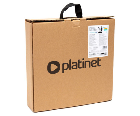 Platinet PPC32AT7 prenosni EV električni polnilec, 7.4kW, 32A, TYPE 2, 5m, SCHUKO adapter, Plug&Play, za električna / hibridna vozila, LED zaslon, +torba