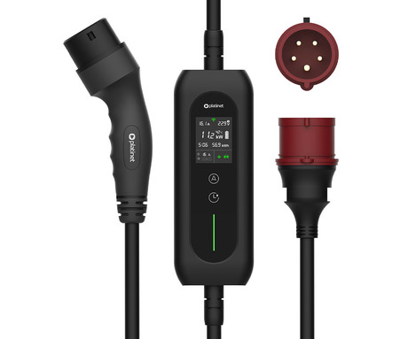 PLATINET PPCW5M11 pametni EV električni polnilec, prenosni, 11kW, 16A, TYPE 2, 5m, 3-fazni, aplikacija Tuya Smart, WIFI, Bluetooth, za električna / hibridna vozila, LCD zaslon, +torba