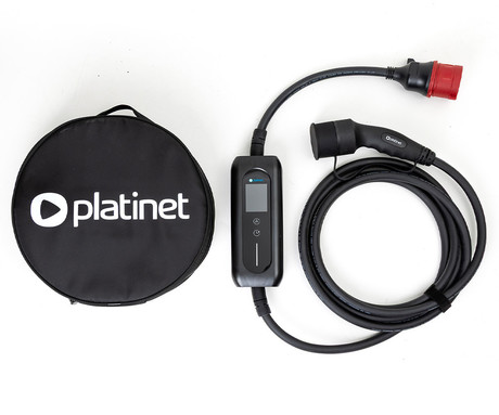PLATINET PPCW5M22 pametni EV električni polnilec, prenosni, 22kW, 32A, TYPE 2, 5m, 3-fazni, aplikacija Tuya Smart, WIFI, Bluetooth, za električna / hibridna vozila, LCD zaslon, +torba