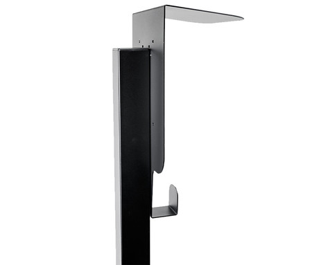 PLATINET PEVSTAND UNIVERSAL stojalo / steber za EV polnilno postajo, za vse vrste Wallbox EV polnilnic, adapter, zaščitna streha, držalo za kabel, galvanizirano jeklo, 130x20x20cm, črno