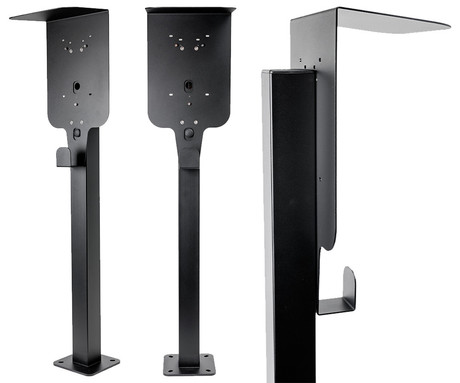 PLATINET PEVSTAND UNIVERSAL stojalo / steber za EV polnilno postajo, za vse vrste Wallbox EV polnilnic, adapter, zaščitna streha, držalo za kabel, galvanizirano jeklo, 130x20x20cm, črno