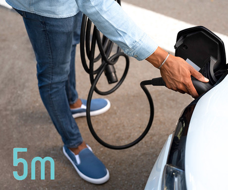PLATINET PEVC7KW5B prenosni EV polnilni kabel, 7.4kW, 32A, TYPE 2, 5m, za električna / hibridna vozila, Plug&Play, +torba, črno bel