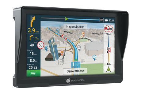 GPS navigacija NAVITEL E777 TRUCK, 7" zaslon, za tovorna vozila, baterija, 3D prikaz, informacije o vožnji, karte za celotno Evropo