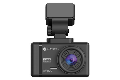 NAVITEL R500 GPS avto kamera, Full HD, Night Vision, G-senzor, GPS, aplikacija, darilni bon, črna