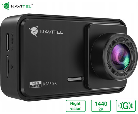 NAVITEL R285 2K avto kamera, 2K Super HD, Night Vision, G-senzor, 140° snemalni kot, aplikacija, darilni bon, črna