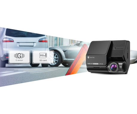 NAVITEL RS985 GPS avto kamera, 3", 4K Ultra HD, 160° snemalni kot, G-senzor, ADAS, GPS, WiFi, SONY STARVIS, aplikacija, darilni bon, +vzvratna kamera, črna