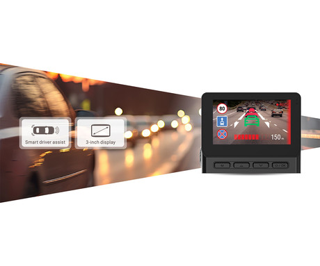 NAVITEL RS990 GPS avto kamera, 3", 4K Ultra HD, 160° snemalni kot, G-senzor, ADAS, GPS, WiFi, SONY STARVIS, aplikacija, darilni bon, +vzvratna kamera, črna