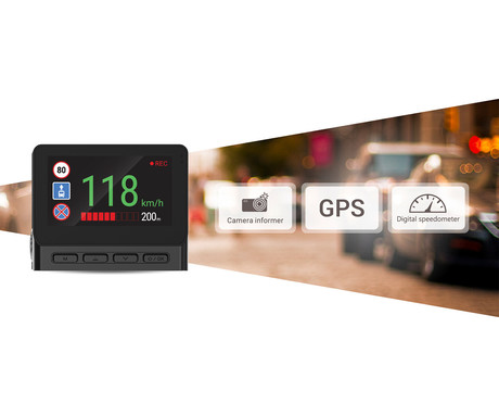 NAVITEL RS990 GPS avto kamera, 3", 4K Ultra HD, 160° snemalni kot, G-senzor, ADAS, GPS, WiFi, SONY STARVIS, aplikacija, darilni bon, +vzvratna kamera, črna