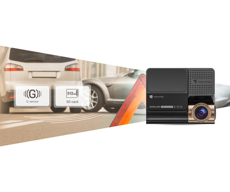 NAVITEL RS990 GPS avto kamera, 3", 4K Ultra HD, 160° snemalni kot, G-senzor, ADAS, GPS, WiFi, SONY STARVIS, aplikacija, darilni bon, +vzvratna kamera, črna